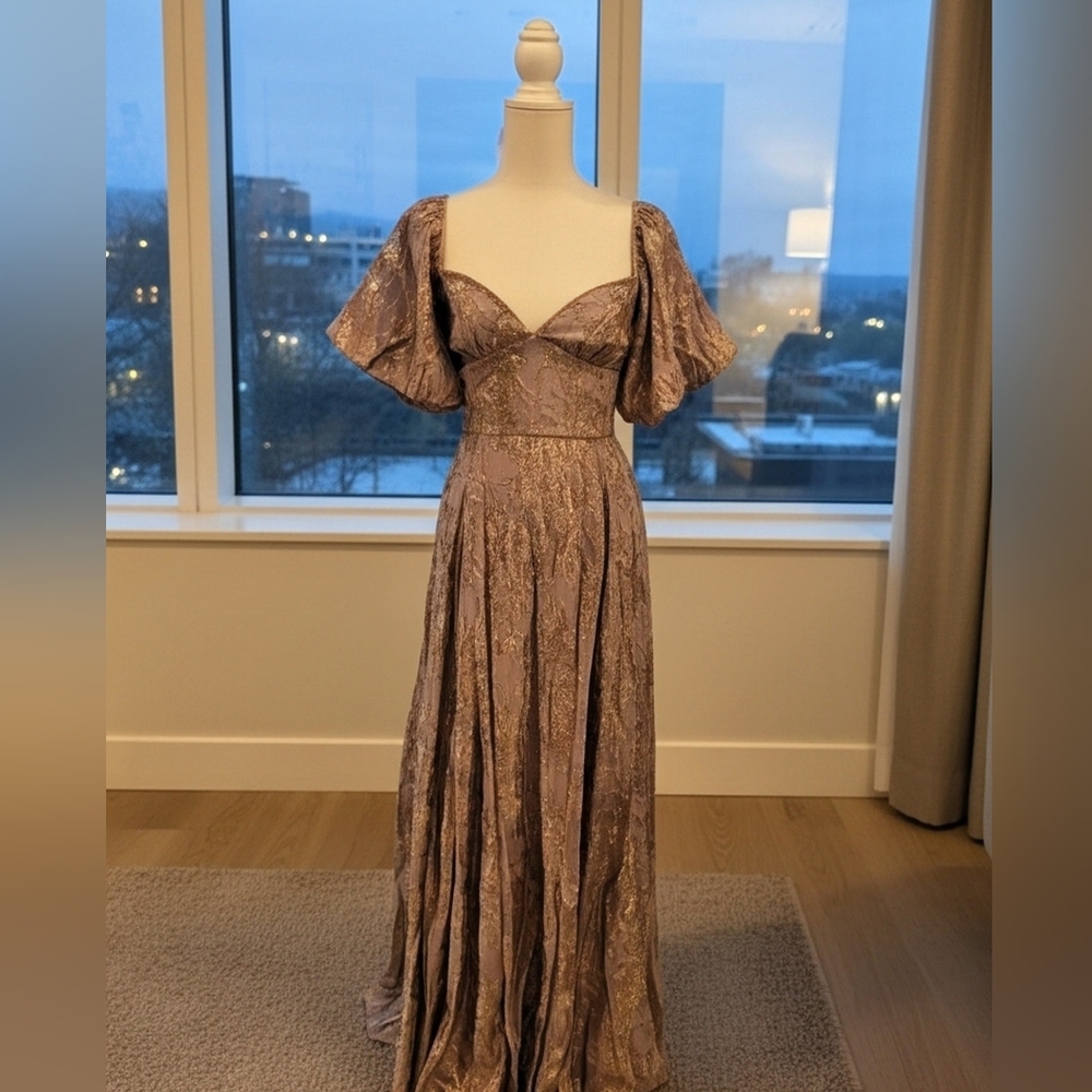 **2 for $40** Elegant Lavender And Gold Maxi Dress